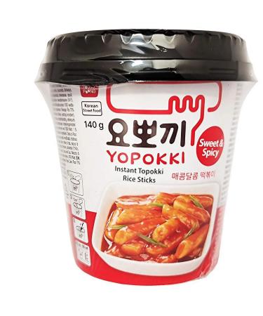 Zeelec Yopokki Pack of 6 Sweet and Spicy Instant Topokki Rice Cakes (6 x 120g)