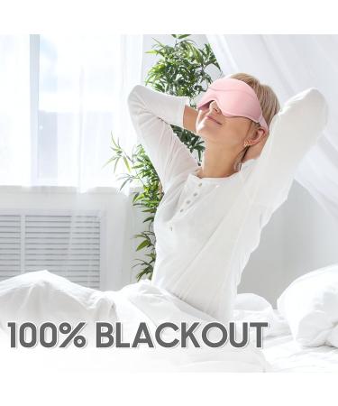 Buy Total Blackout 3D Sleep Mask - Lightweight & Soft Eye Mask for Travel Meditation Yoga | Adjustable Fit Pink - Buy Online on GoSupps.com