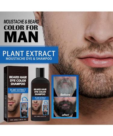 Nbzsmlkn Beard Hair Dye Color Shampoo Beard Color for Men Beard Dye for Men Black Root Touch Up Beard & Mustache Coloring Natural Looking Gray Coverage Hair & Beard Dye Shampoo 1Pc - Buy Online on GoSupps.com