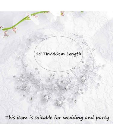 Edary Bridal Wedding Hair Vine | Rhinestone Headband & Pearl Hair Accessories for Women & Girls - Buy Online on GoSupps.com