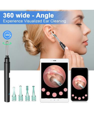 Ear Wax Removal Kit with 1080P HD Camera, 6 LED Lights, IP67 Waterproof - Wireless Ear Endoscope for iPhone, iPad & Android - Black - Buy Online on GoSupps.com
