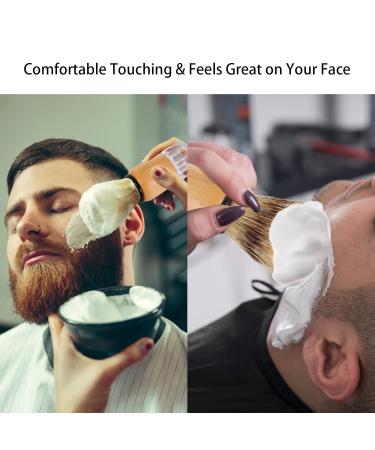 Genixart Shaving Brush Set - Natural Bristles for Personal Wet Shaving at Home & Travel (2 Pieces) - Buy Online on GoSupps.com