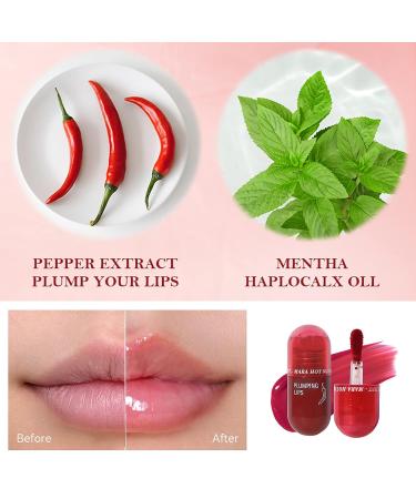 DAGEDA Lip Plumper Gloss - Long-lasting, Waterproof Lip Tint Stain for Plumping and Hydration - White Peach Shade - Buy Online on GoSupps.com