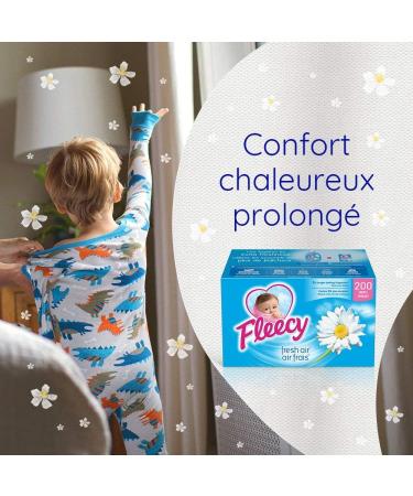 Fleecy Fabric Softener Dryer Sheets - For Irresistibly Soft & Static-Free Clothes | Paraben & Phosphate Free | Softener for Laundry | (Fresh Air) 200 Sheets - Buy Online on GoSupps.com