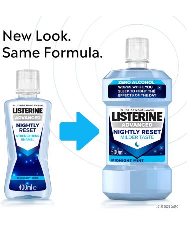 Listerine Advanced Nightly Reset Mouthwash 400ml - Pack of 1 - Buy Online on GoSupps.com