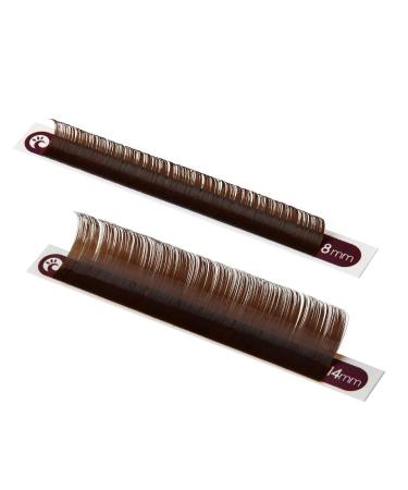 Shop Volume Eyelashes C Curl - 0.07mm Silk Lashes 8-14mm Mix - Brown Eyelash Extensions - 16 Strips - International Shipping - Buy Online on GoSupps.com