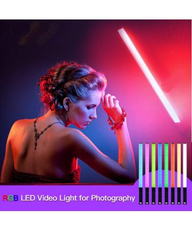 LUXCEO RGB LED Photography Lighting Wand - 1000 Lumens, CRI 95+, USB Rechargeable, Remote Control, Carry Bag - Adjustable Color Temp, 36 Colors - Buy Online on GoSupps.com