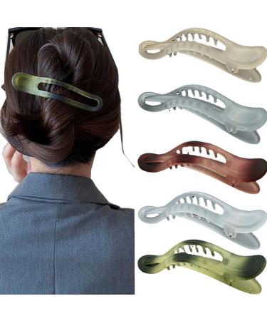 Large Hair Clips Women Large Hair Claw clip for thick Hair Duckbill Hairpin Hairdressing Clips Long Hair Accessories for Girls Hair Catch Barrette Hair Styling Accessories for Women Girls(5pcs)