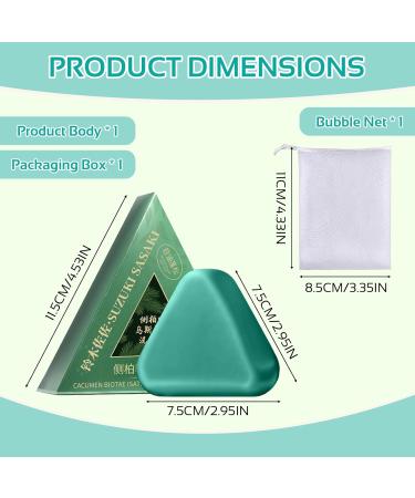 Ourdort Usman Grass Shampoo Bar Triangular Moisture Shower Soap Soft and Nourishing Fortified Vegetable Solid Shampoo Bar for Men and Women - Buy Online on GoSupps.com