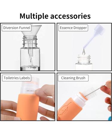 17-Piece Travel Bottle Set - 90ml Silicone BPA-Free for Lotions & Shampoos - Perfect for Camping & Short Trips - Buy Online on GoSupps.com
