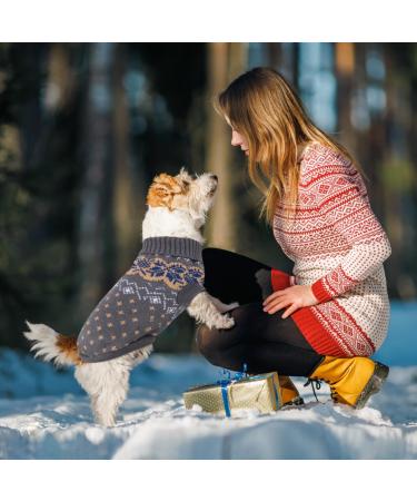 Buy Idepet Winter Dog Sweater - Warm & Stylish Pet Pullovers for Small & Medium Dogs & Cats | Cozy Gray XS Clothing - Buy Online on GoSupps.com