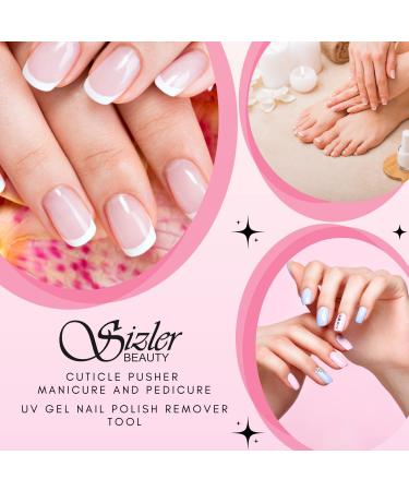 Professional Stainless Steel Dual Head Cuticle Pusher Tool UV Gel Polish Soak Off Remover Tool Nail Art Cuticle Trimmer Double-ended Stainless-Steel Manicure Tool By Sizler Beauty - Buy Online on GoSupps.com