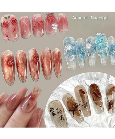 Floral Gel - Floral Angel for Nail Design - Full Application Personal Care Supplies Diffusing Nail Paint Effects - Accessory for Women and Girls - Buy Online on GoSupps.com