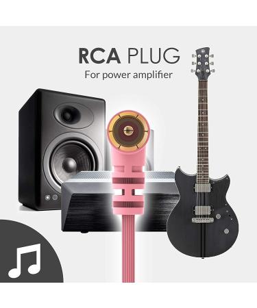 Wormhole Heavy Duty RCA Tattoo Cord - Soft TPE Wire for Rotary Tattoo Machine in Pink - Buy Online on GoSupps.com