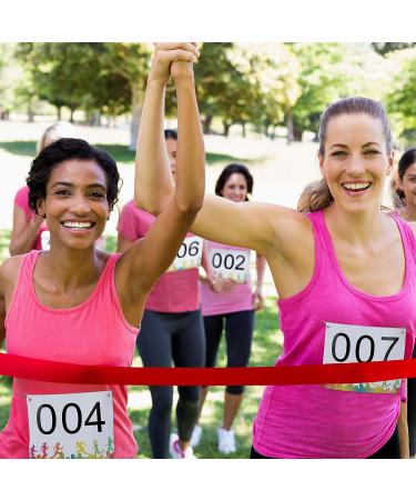 Running Bib Competitor Numbers with Safety Pins for Marathon Sports Competition Events Numbers Race Bibs Paper Tags Tear Proof Waterproof for Track and Field 6 x 7.5 Inch (1-100 Number  100 Pieces) - Buy Online on GoSupps.com
