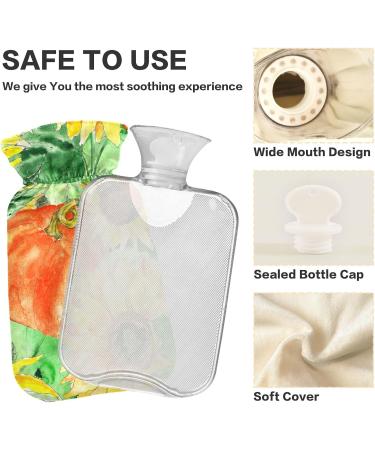 Buy 2L Pumpkin Sunflower Hot Water Bottle with Cover Pain Relief & Bed Warmer Ideal for Warming Hands & Feet International Shipping Available - Buy Online on GoSupps.com