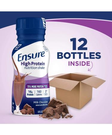 High Protein Meal Replacement Shake - 16g Protein, Low Fat, Milk Chocolate - 8 Fl Oz (Pack of 12) - Buy Online on GoSupps.com