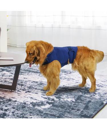 Dog Calming Coat - Thunder Jacket for Fear Relief | Reflective Stress Relief Vest - XL Dark Blue - Buy Online on GoSupps.com