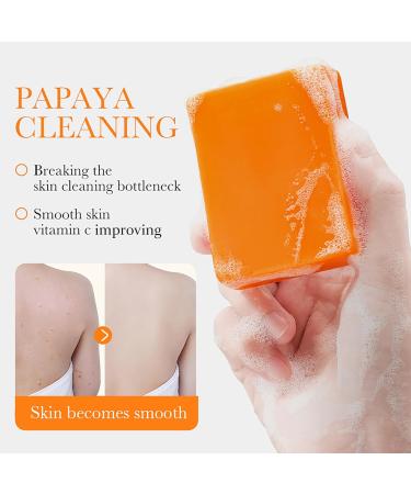 Papaya Goats Milk Soap Bar for Hyperpigmentation & Dark Spots - Vitamin C Face Wash for Clean Skin - Oil Control & Hydration - Buy Online on GoSupps.com