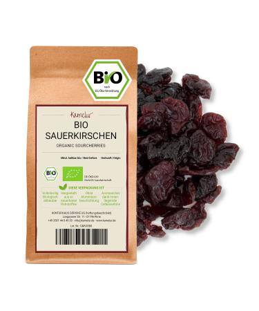 1kg Organic Dried and Pitted Sour Cherries - Sun-ripened sour cherries of the best organic quality unsweetened and without additives