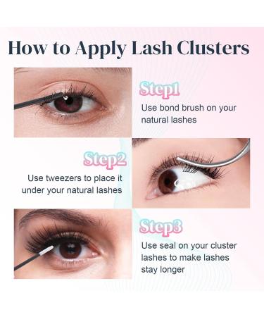 Lash Extension Kit 280Pcs | Mixed 8-16mm Eyelashes with Bond Seal & Applicator | I Slay 30D 40D | Natural Lash Clusters for Stunning Volume - Buy Online on GoSupps.com
