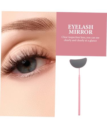Eyelash Inspection Mirror | Handheld Lash Shaped Mirror for Eyelash Extensions | Black Crescent Moon Glass | 16.5x5x0.8cm - Buy Online on GoSupps.com