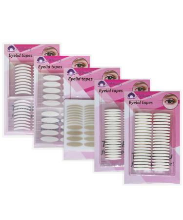 Eyelid tapes 5Packs/1360Pcs Instant Eyelid Lift Strips for Hooded Droopy Eyes Self-Adhesive Eye Tape Stickers for Long-lasting Breathable