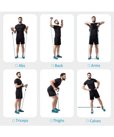16pcs Resistance Bands Set with Handles - Premium Strength Training & Fitness Kit - Buy Online on GoSupps.com