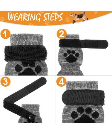 KOOLTAIL Anti Slip Dog Socks - Waterproof Outdoor Dog Boots for Hardwood Floors - Grey Large - Buy Online on GoSupps.com