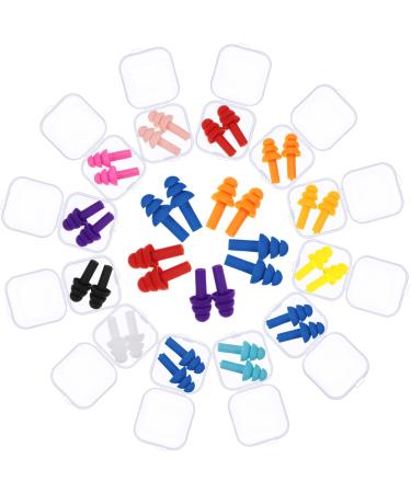 24 Pairs Ear Plugs Silicone Soft Ear Plugs Waterproof Reusable Earplugs Noise Reduction Earplugs for Adults Kids Sleeping Snoring Swimming Travel Concerts  Assorted Color 24 Vivid Colors