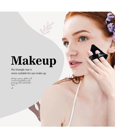 6 Pack Cotton Powder Puff - Triangle Wedge Makeup Tool for Contouring & Under Eyes - Soft Velour with Strap - Buy Online on GoSupps.com