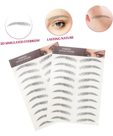 Healeved 84 Pcs Eyebrow Stickers Temporary Eyebrows Transfer Eyebrows Eyebrow Trimming Soy Ink Cejas 3d 7X1X0.1CMx7pcs Blackx7pcs - Buy Online on GoSupps.com