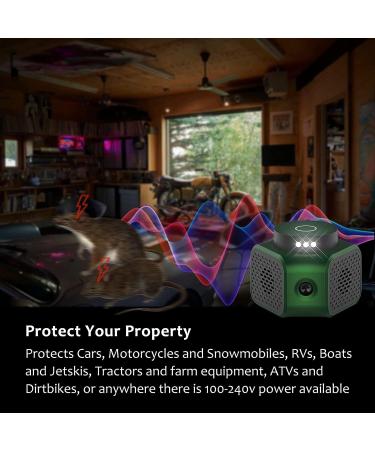 Indoor Ultrasonic Rodent Repellent | Mice & Squirrel Deterrent Plug-ins for Rat Control | Bat Removal for Attic, Garage, House, RV, Apartment | Deep Green - Buy Online on GoSupps.com
