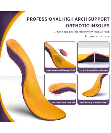 Buy Dyn Walker Orthopedic Insoles for Metatarsalgia & Plantar Fasciitis - High Arch Support EVA Foam Shock Absorption for Men & Women - Size L (Men 41-42) - International Shipping Available - Buy Online on GoSupps.com