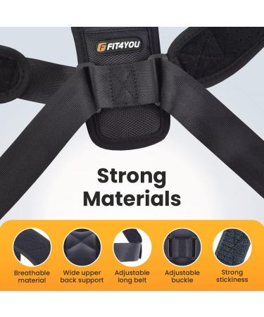 HALLWAY STORIES Back Brace Posture Corrector for Women and Men | Adjustable Upper Back Straightener & Shoulder Brace | Neck Pain Relief (25-50 ) - Buy Online on GoSupps.com