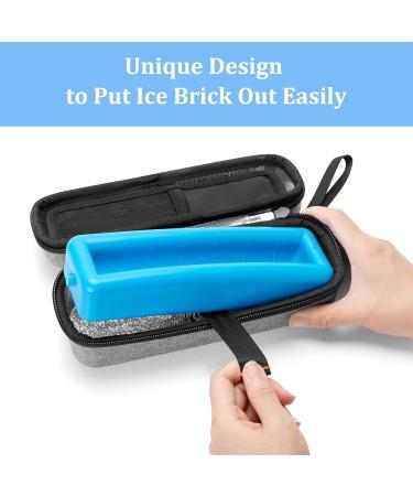 Damero Insulin Cooling Bag - Portable Travel Pocket for Diabetics | Insulin Pen & Medication Cooler in Gray - Buy Online on GoSupps.com