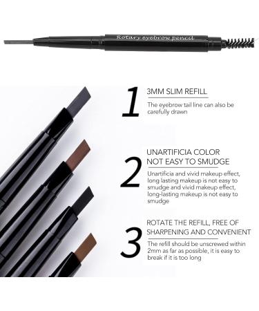 Dual-use Eyebrow Pencil Waterproof and Sweat-proof Long-lasting Makeup Pencil Eyebrow Pencil and Brush in One for Everyday Makeup(04) - Buy Online on GoSupps.com