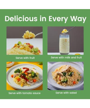Hethstia Shirataki Oat Rice: Low Calorie, Keto-Friendly, Pre-Cooked & Ready to Eat - 9.52 oz, 6 Packs - Buy Online on GoSupps.com