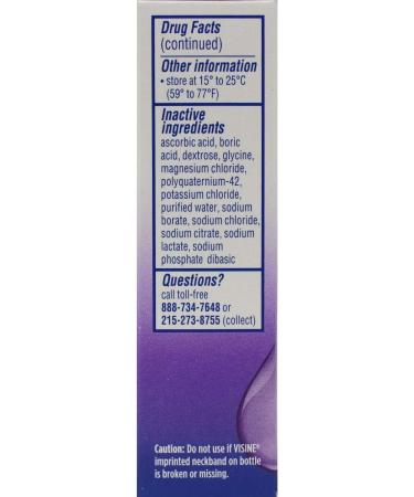 Visine Dry Eye Relief - Moisturizing & Soothing Eye Drops for Irritated Eyes 0.5 fl. Oz (Pack of 3) | International Shipping Available - Buy Online on GoSupps.com