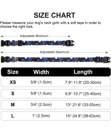 Mercano Adjustable Dog Collar - Soft Nylon Comfort & Durable Pattern for Small Medium & Large Dogs - Night Sky (M) - Buy Online on GoSupps.com