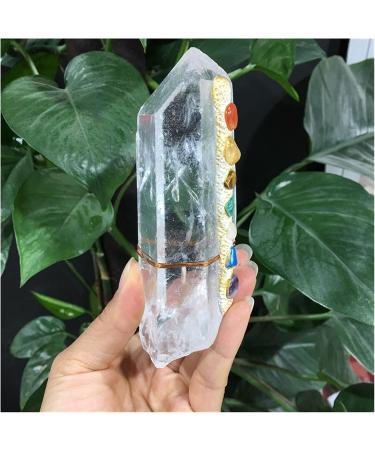 Crystal Stones Clear Lemurian Seed Quartz Natural Tower Point Crystal Rough Seven Specimen Reiki Stone Stone Collection 85-100mm Light Grey - Buy Online on GoSupps.com