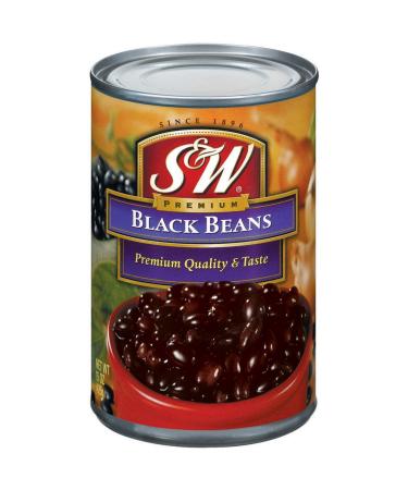 S&W Black Beans, 15-Ounce (Pack of 12)