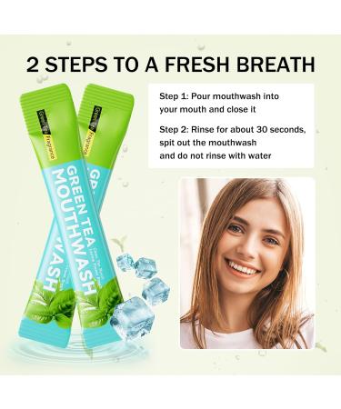 Mini Mouthwash Kit Travel Size Portable Fresh Breath Mouth Wash Green Tea Flavor 20 Individual Disposable Mouthwash Packs for Oral Care - Buy Online on GoSupps.com