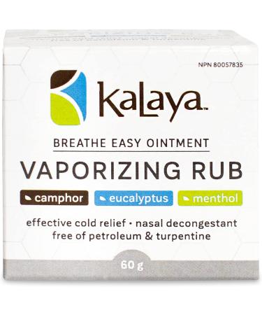 KaLaya Breathe Easy Vaporizing Rub (Pack of 2)- Nasal Decongestant Cough Suppressant Relief from Cold Aches & Pains and Chest Rub 60 g (Pack of 2) - Buy Online on GoSupps.com