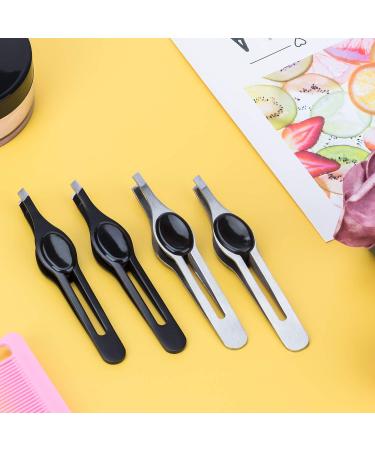ANCIRS 4 Pack Slant Tip Tweezers for Eyebrow - Professional Stainless Steel Precision Pointed Blackhead Removal Tool - Buy Online on GoSupps.com
