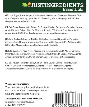 JustIngredients Essentials Jerk Spice Blend 1kg - Authentic Caribbean Seasoning - Buy Online on GoSupps.com