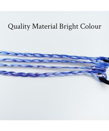 Braiding Hair Extensions Blue Braids Hair Extensions Hairpieces Ponytail Holder Hair Tie Hair Accessories for Girls Women - Buy Online on GoSupps.com