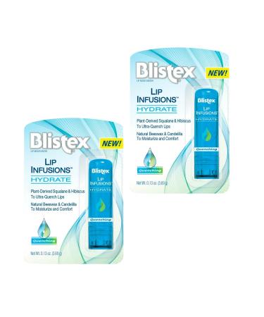 Blistex Lip Infusions Hydrate Lip Moisturizer 0.13 Oz (Pack of 2)