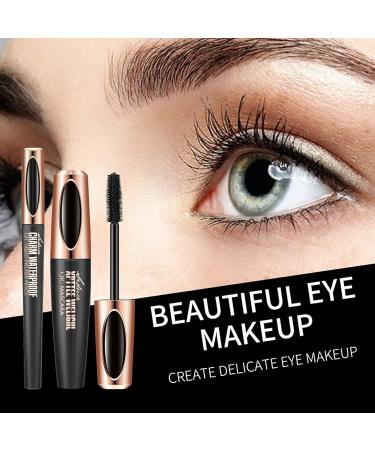 AZLESLONG 4D Silk Fiber Lash Mascara & Eyeliner Set for Waterproof Lengthening and Thickening Eyelashes - Smudge-Proof Eye Makeup for Women - Buy Online on GoSupps.com