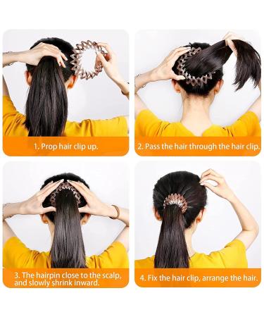 7 Pieces Bird Nest Hair Clips | Slide-Resistant Ponytail Grippers | Vintage Expandable Headdress - 7 Colors - Buy Online on GoSupps.com